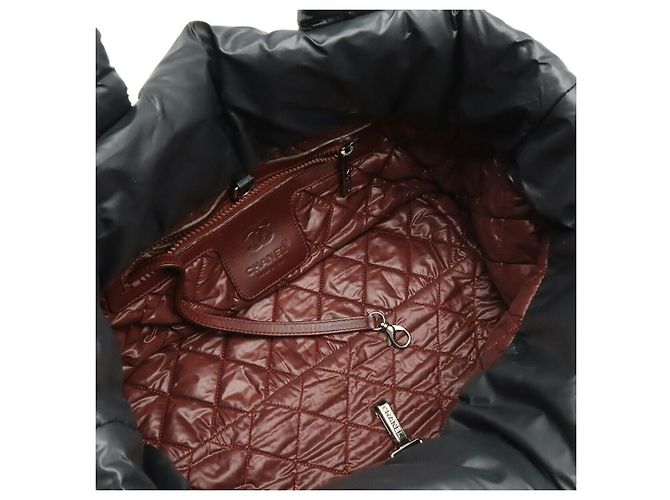 Chanel Coco Cocoon Small Tote Bag aus Nylon und Leder Schwarz - Ansicht 6