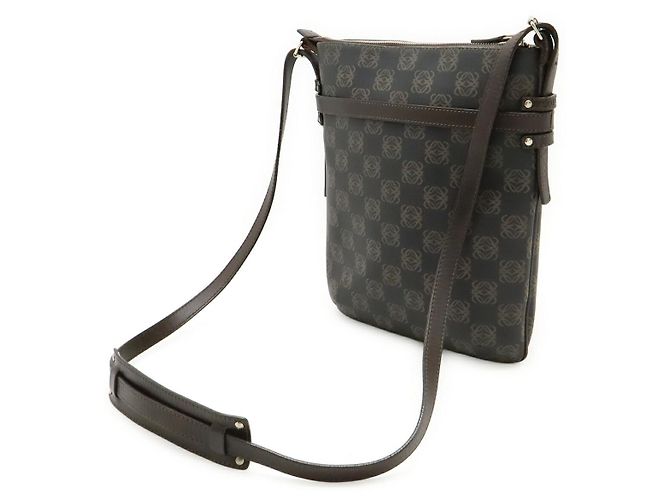 Borsa a tracolla in pelle Loewe Anagram Nero - vista 2