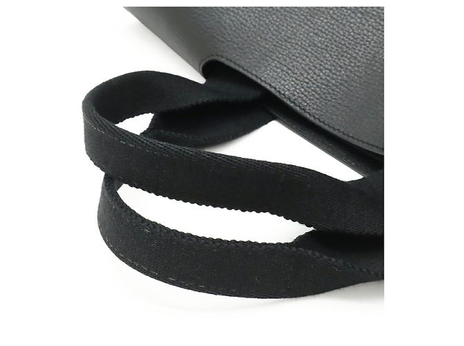 Hermès Bolsa Tote de lona e couro Hermes Valparaiso MM Preto - vista 4