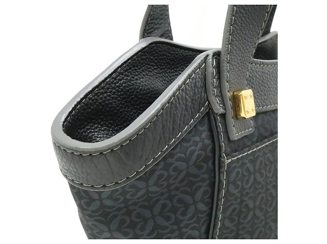 Loewe Nylon-Canvas-Leder-Tote-Bag Grau - Ansicht 7