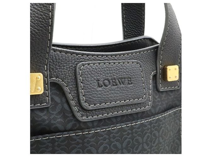 Loewe Nylon-Canvas-Leder-Tote-Bag Grau - Ansicht 8