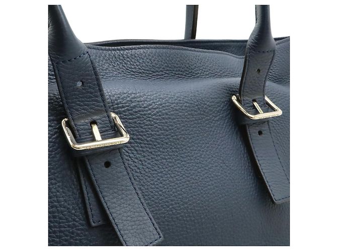 Borsa Tote in pelle Taurillon blu navy Louis Vuitton - vista 7