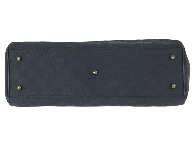 Gucci GG Canvas Leder Tote Bag Schwarz - Ansicht 10