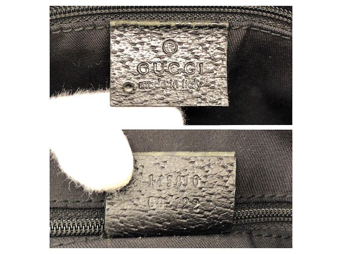 Gucci GG Canvas Leder Tote Bag Schwarz - Ansicht 4