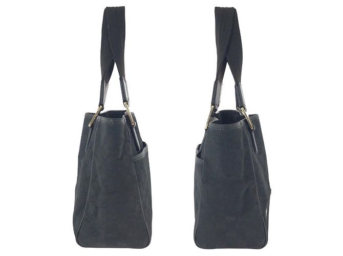 Gucci GG Canvas Leder Tote Bag Schwarz - Ansicht 8