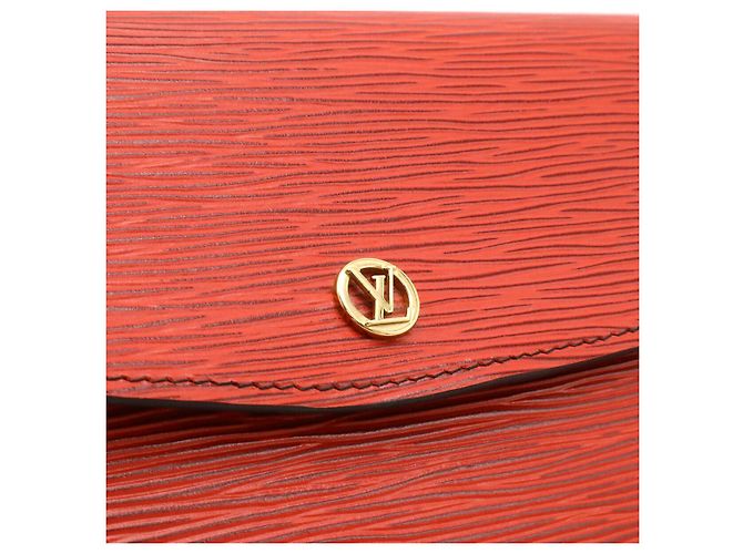 Clutch Louis Vuitton Epi Montaigne 27 Rosso - vista 9
