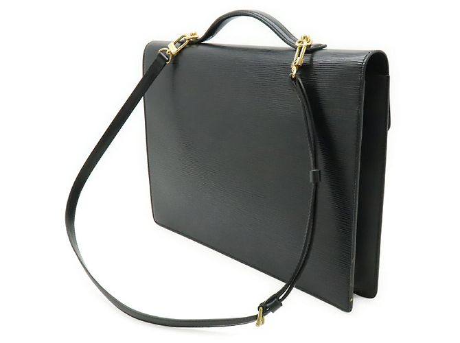 Bolso Business de piel Epi Louis Vuitton Negro - vista 2