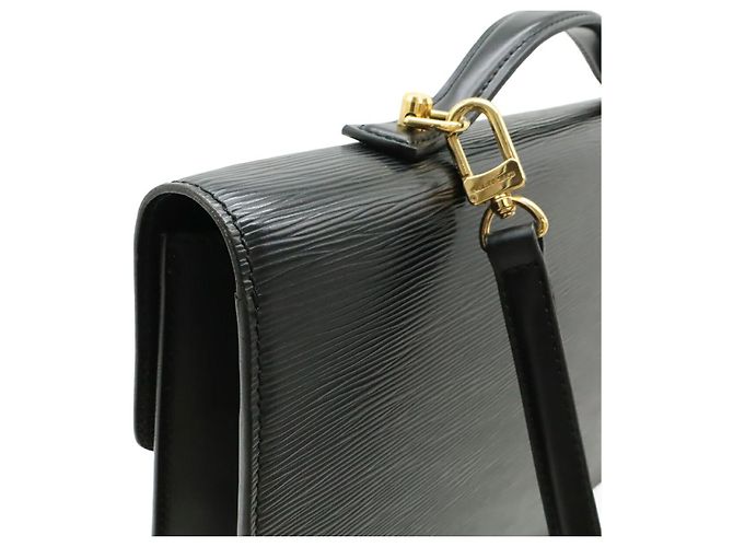 Bolso Business de piel Epi Louis Vuitton Negro - vista 4