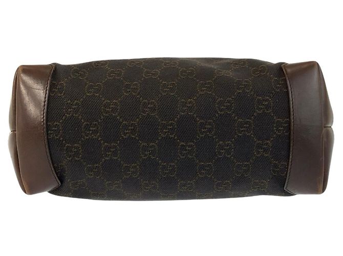 Borsa Tote Gucci in tela GG marrone e pelle - vista 10