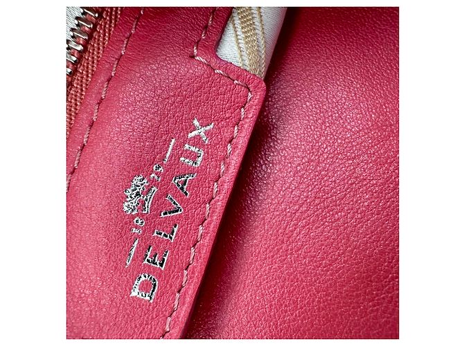Borsa a tracolla Delvaux Every D Hobo Allure in pelle rosa - vista 12