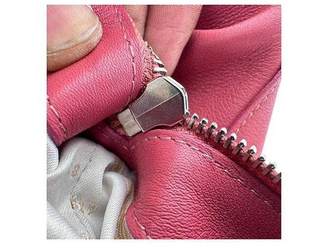 Borsa a tracolla Delvaux Every D Hobo Allure in pelle rosa - vista 13