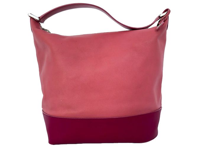 Borsa a tracolla Delvaux Every D Hobo Allure in pelle rosa - vista 3