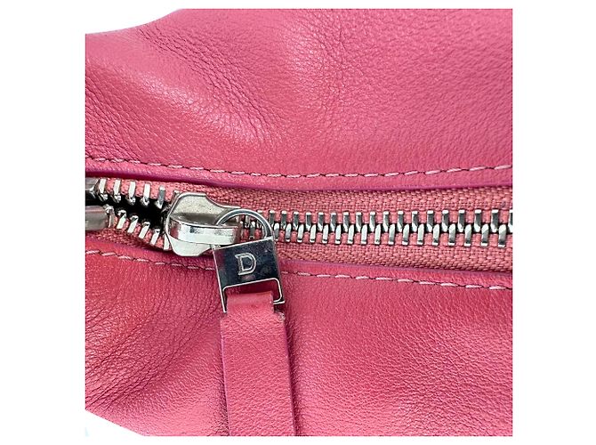 Borsa a tracolla Delvaux Every D Hobo Allure in pelle rosa - vista 6