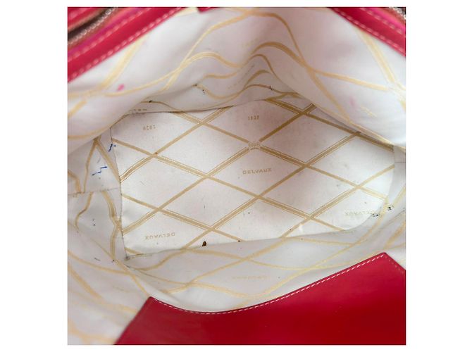 Borsa a tracolla Delvaux Every D Hobo Allure in pelle rosa - vista 8