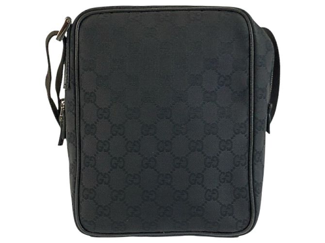 Borsa a tracolla Gucci in tela GG nera Nero - vista 2