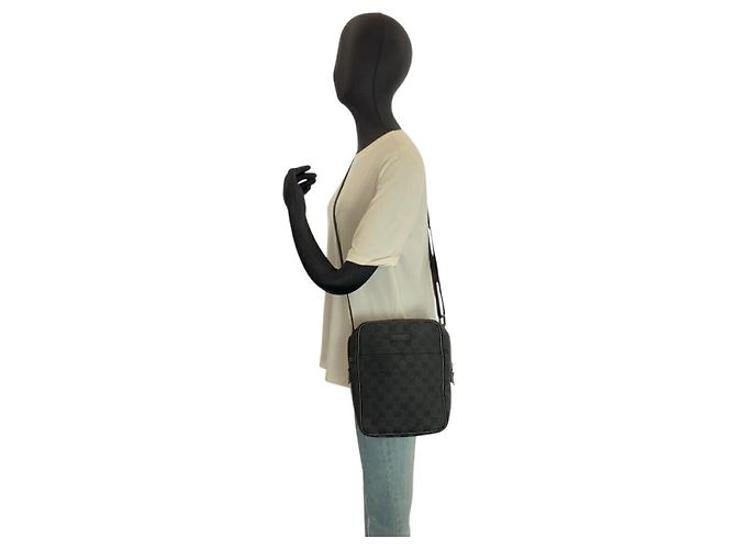 Borsa a tracolla Gucci in tela GG nera Nero - vista 5