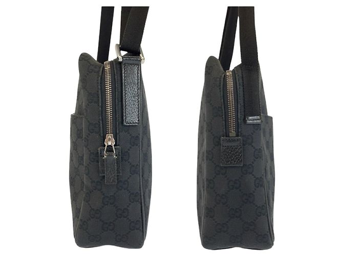 Borsa a tracolla Gucci in tela GG nera Nero - vista 6