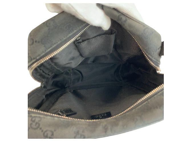 Borsa a tracolla Gucci in tela GG nera Nero - vista 7