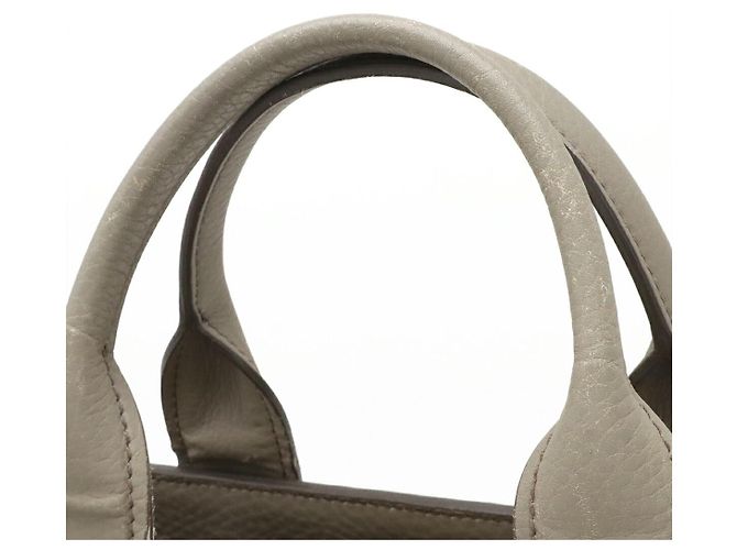 Miu Miu Vitello Carib Leder 2WAY Tote Bag Grau - Ansicht 5