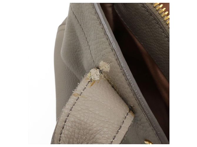 Miu Miu Vitello Carib Leder 2WAY Tote Bag Grau - Ansicht 6