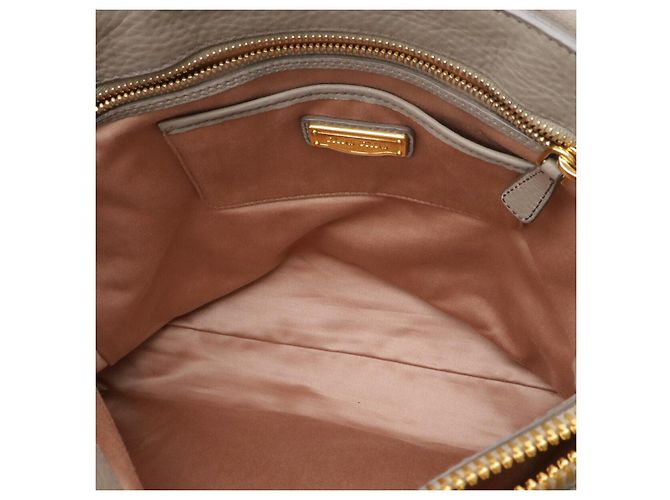 Miu Miu Vitello Carib Leder 2WAY Tote Bag Grau - Ansicht 8