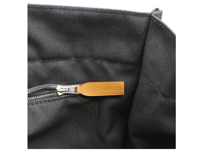 Hermès Hermes Canvas Tote Bag MM Grau Orange Weiß - Ansicht 6