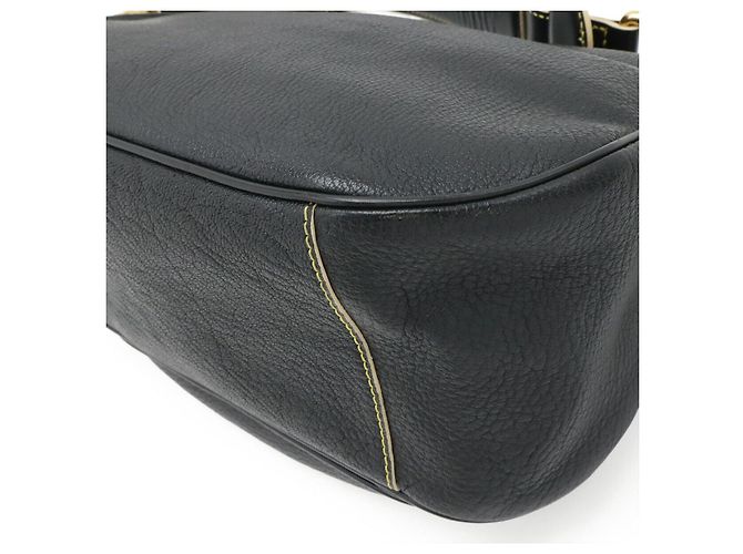 Borsa a tracolla in pelle Suhali Louis Vuitton Nero - vista 3