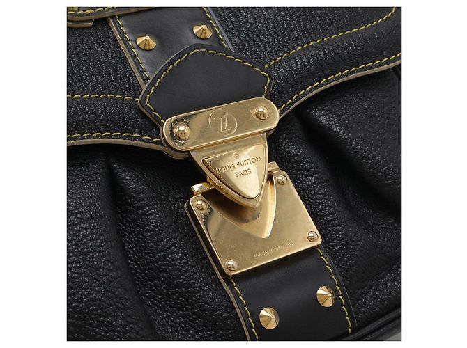 Borsa a tracolla in pelle Suhali Louis Vuitton Nero - vista 5