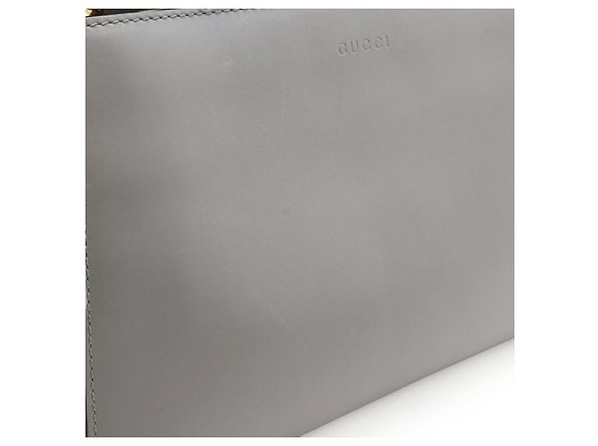 Borsa a mano Gucci Bamboo Leather 2WAY Grigio - vista 5