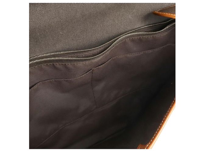 Hermès Valigetta in pelle Hermes Buenaventura MM Marrone - vista 6