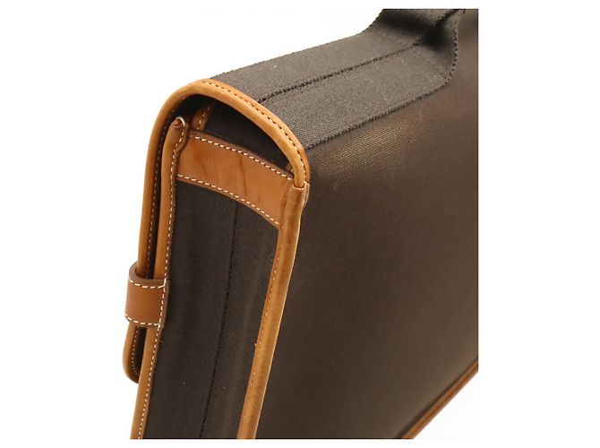 Hermès Valigetta in pelle Hermes Buenaventura MM Marrone - vista 7