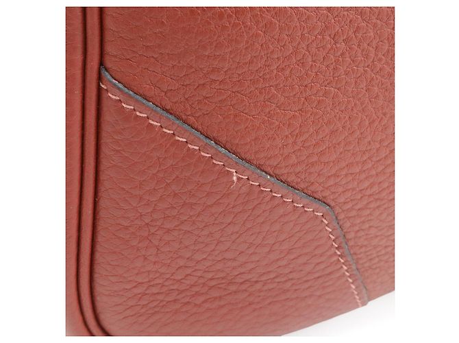 Hermès Borsa Boston Hermes Victoria 45 in pelle Rosso - vista 4