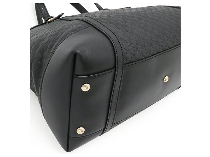 Gucci Microguccissima Leder 2WAY Tote Bag Schwarz - Ansicht 3