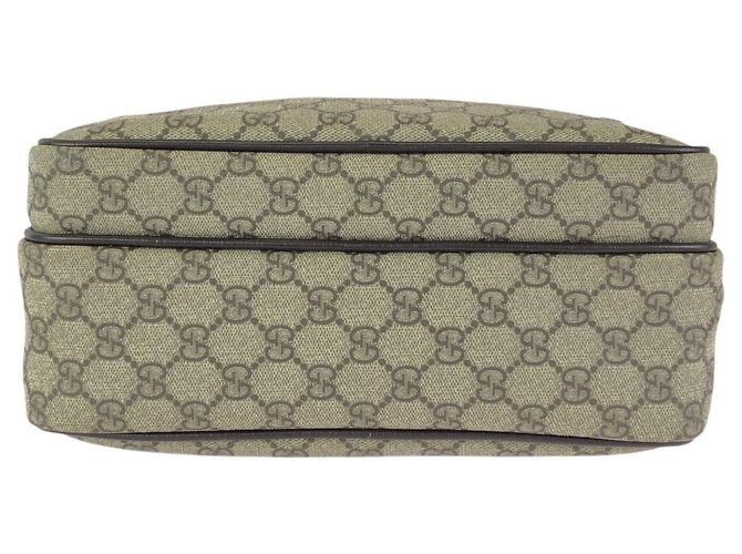 Borsa a tracolla Gucci GG Supreme Canvas e pelle Marrone Beige - vista 10