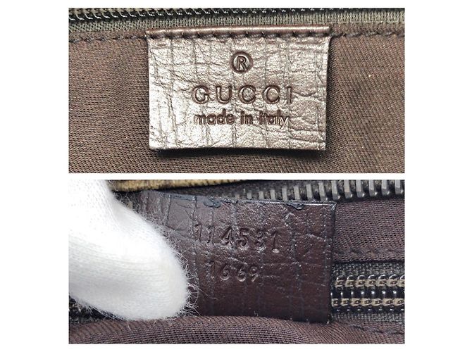 Borsa a tracolla Gucci GG Supreme Canvas e pelle Marrone Beige - vista 4