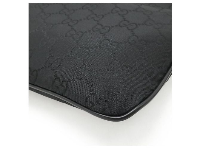 Borsa a tracolla Gucci in nylon e pelle con GG Nero - vista 3