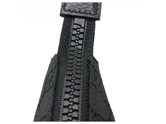 Borsa a tracolla Gucci in nylon e pelle con GG Nero - vista 5