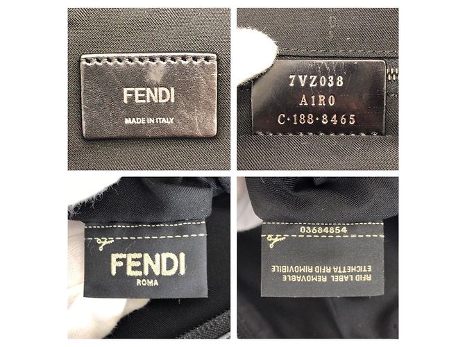 Fendi Nylon/Leather Backpack Black - view 4