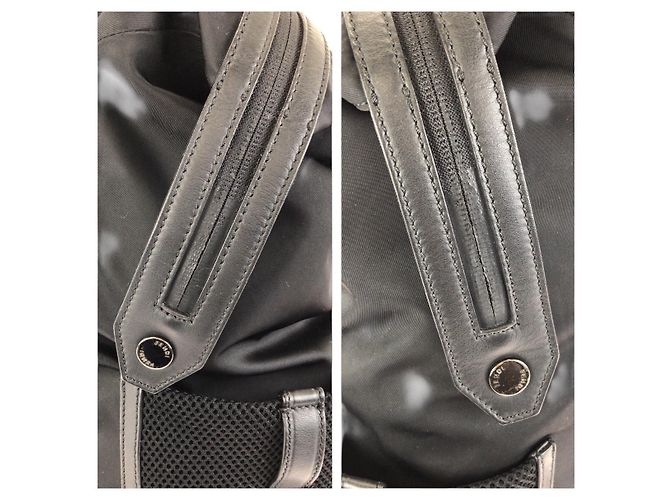 Fendi Nylon/Leather Backpack Black - view 6