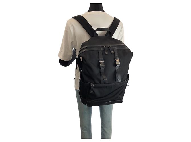Fendi Nylon/Leather Backpack Black - view 7