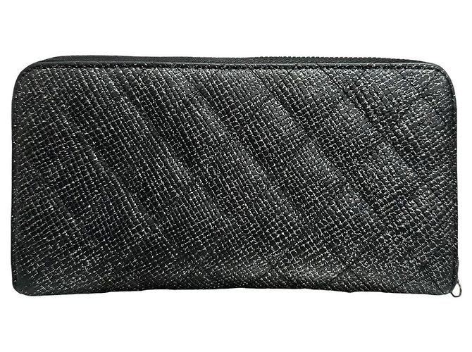 Chanel Matelassé Leder Langgeldbörse Schwarz - Ansicht 2