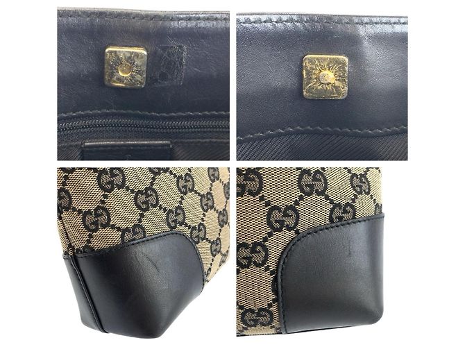 Borsa a tracolla Gucci GG Canvas e pelle Nero - vista 5