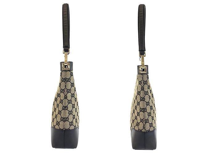 Borsa a tracolla Gucci GG Canvas e pelle Nero - vista 7