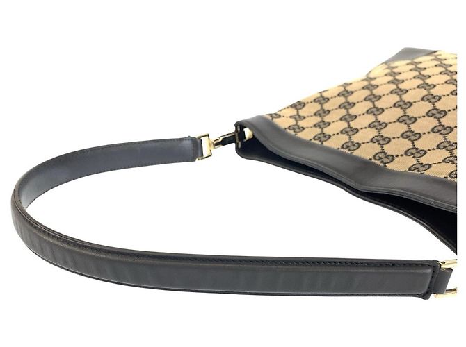 Borsa a tracolla Gucci GG Canvas e pelle Nero - vista 8