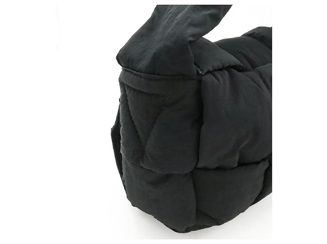 Borsa a tracolla Bottega Veneta Nylon Maxi Intrecciato Padded Tech Nero - vista 4