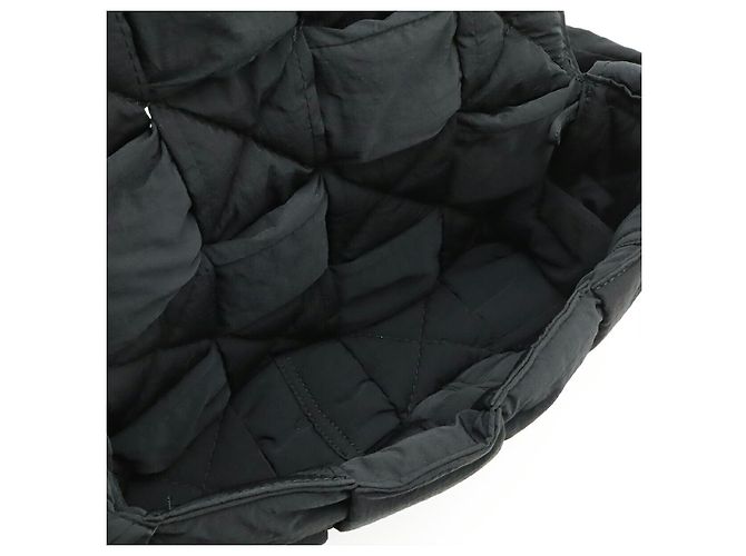 Borsa a tracolla Bottega Veneta Nylon Maxi Intrecciato Padded Tech Nero - vista 7