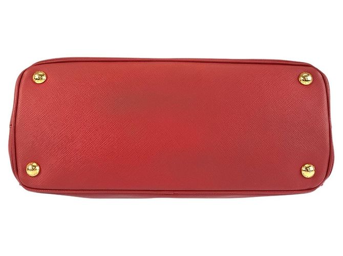 Prada Saffiano Galleria Leder Tote Bag Rot - Ansicht 10