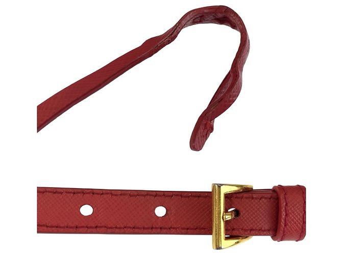 Prada Saffiano Galleria Leder Tote Bag Rot - Ansicht 6