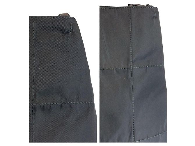 Borsa a tracolla in nylon Prada Tessuto con logo triangolo Nero - vista 5