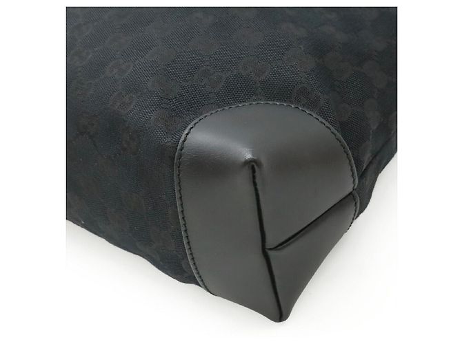 Sac à bandoulière Gucci GG Canvas et cuir Noir - vue 3